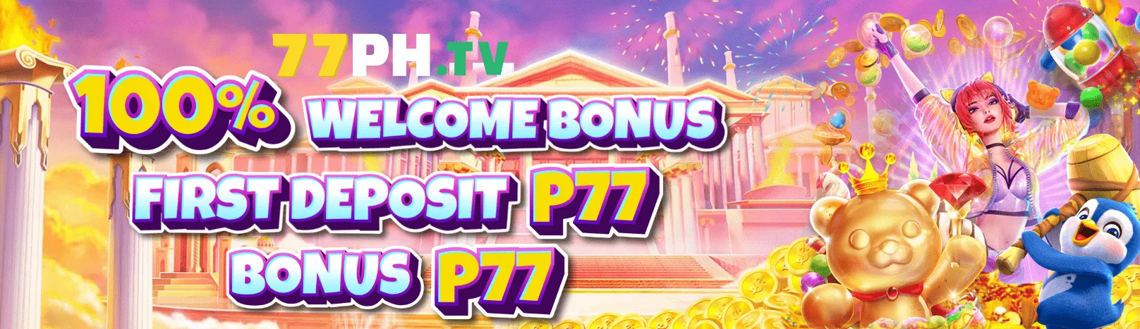 Hình ảnh chính về trò chơi nổ hũ 78wib với jackpot và đồ họa xanh vàng